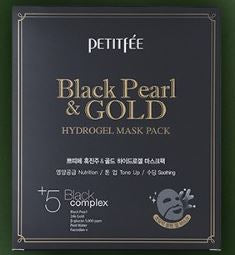 PETITFEE - Black Pearl & Gold Hydrogel veido kaukė